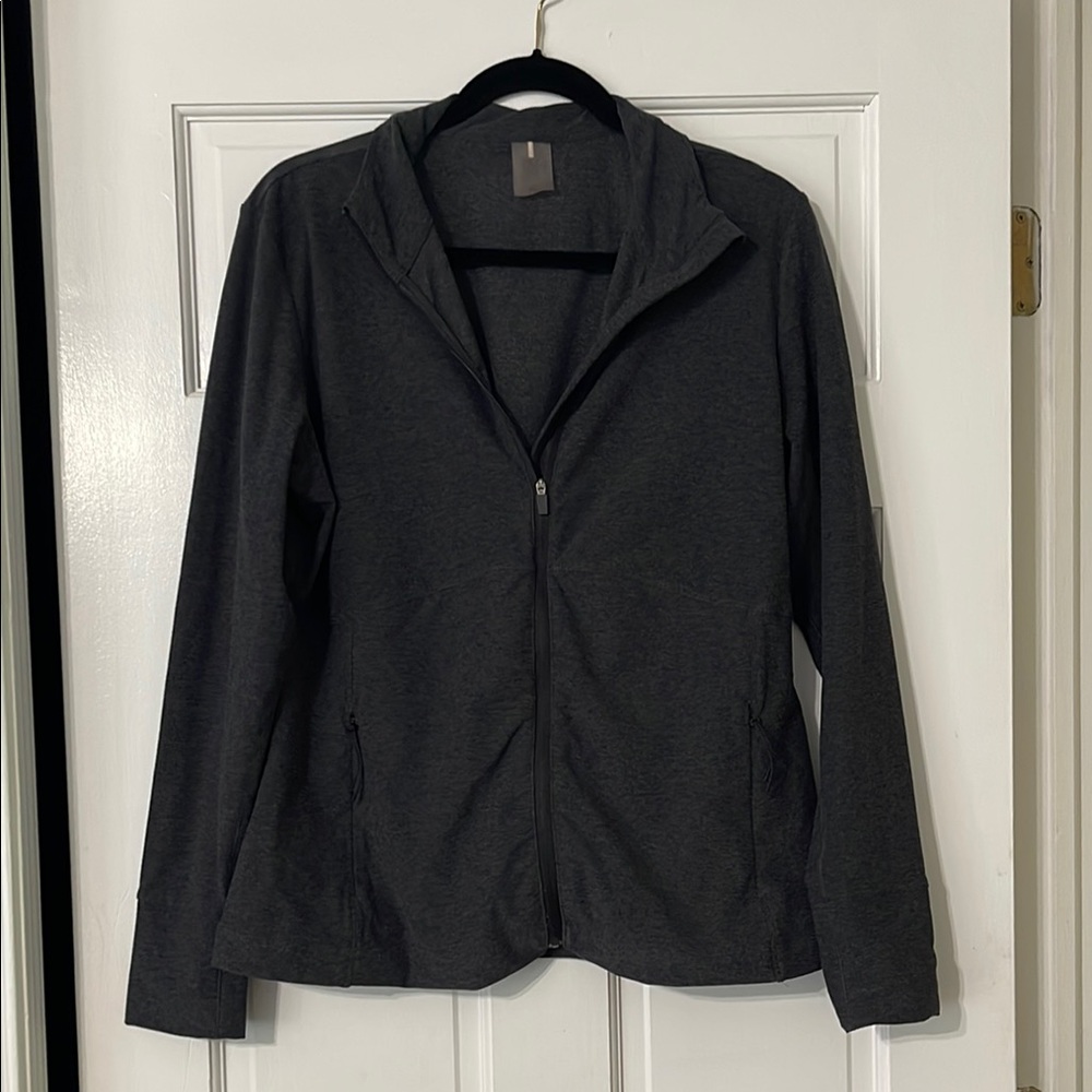 CALIA Gray Utility Jacket Versatile Zip-Up